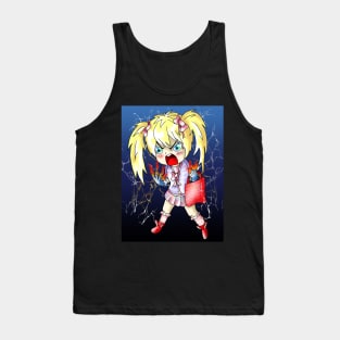 lightning bolts angry girl cartoon Tank Top